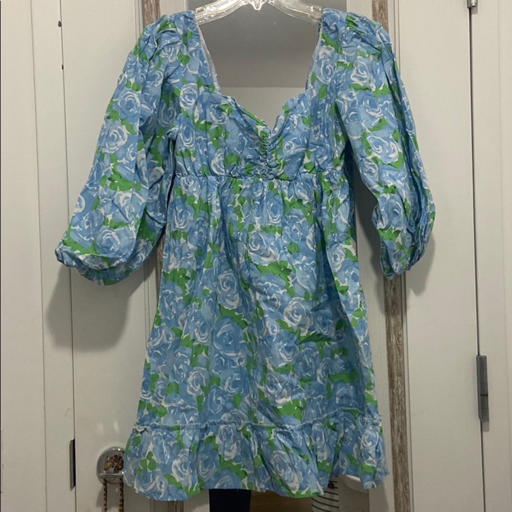 Mandi Mini Dress- Something Blue Floral